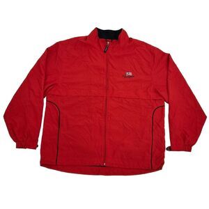 Cutter & Buck Jacket Mens XL Red Full Zip CB WindTec Golf‎ Williamsburg National